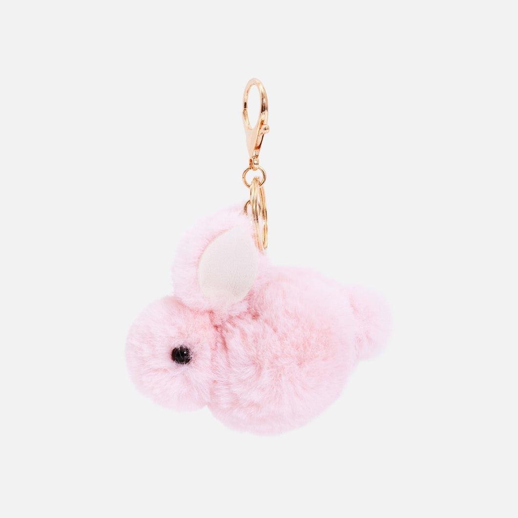 Pink bunny keychain