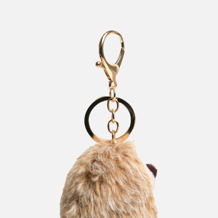 Porte-clés hérisson brun