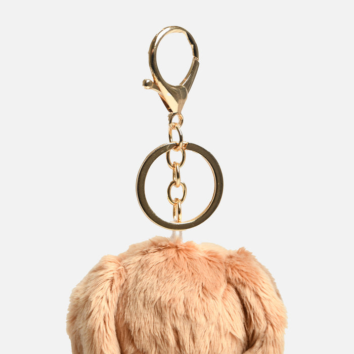 Porte-clés chien blanc
