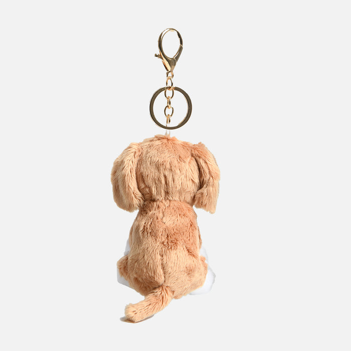 Porte-clés chien blanc