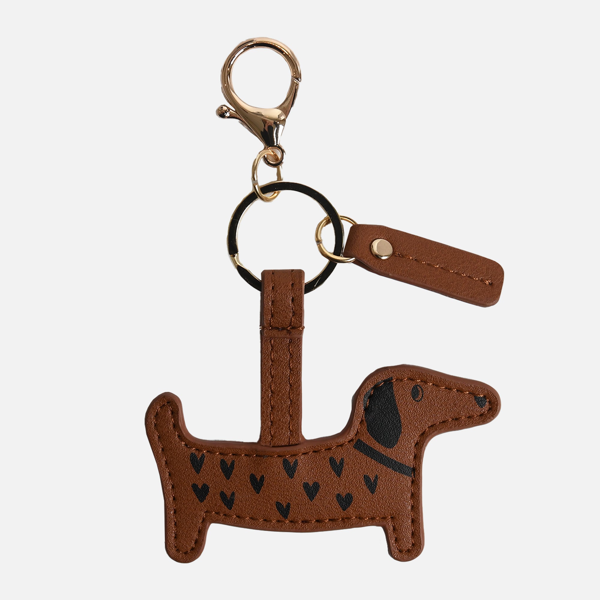 Porte-clés chien brun