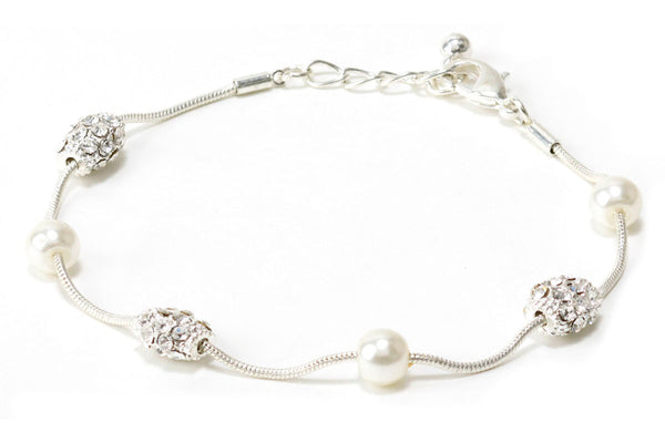 Load image into Gallery viewer, Pearl bracelet with fireball
