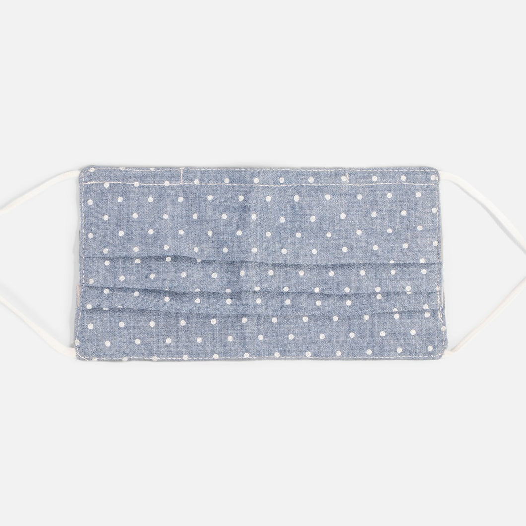 Reusable face mask with white dots