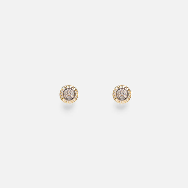 Load image into Gallery viewer, Fixed round 10k gold earrings
