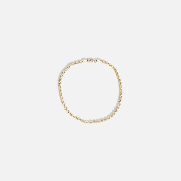 Bracelet avec torsades 7,5 pouces or 10 carats