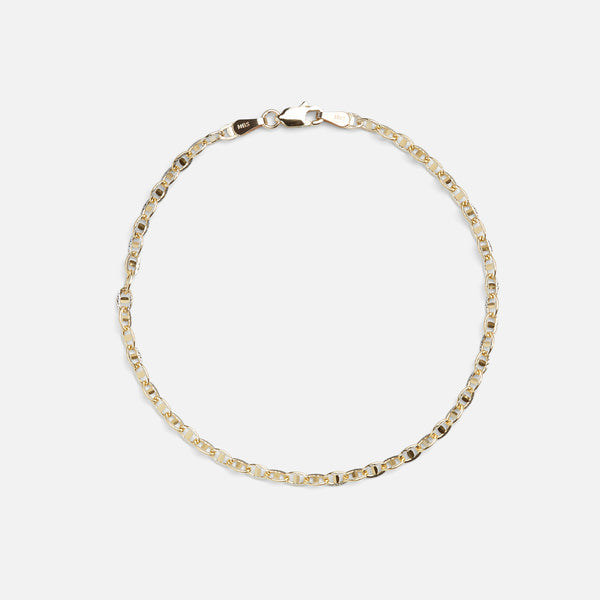 Load image into Gallery viewer, 10K yellow gold navy mesh bracelet
