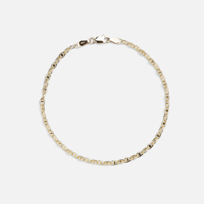 Bracelet mailles marine en or 10 carats