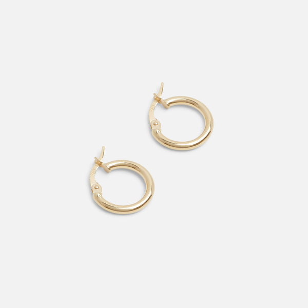 Load image into Gallery viewer, 10k yellow gold hoop earrings 13 mm
