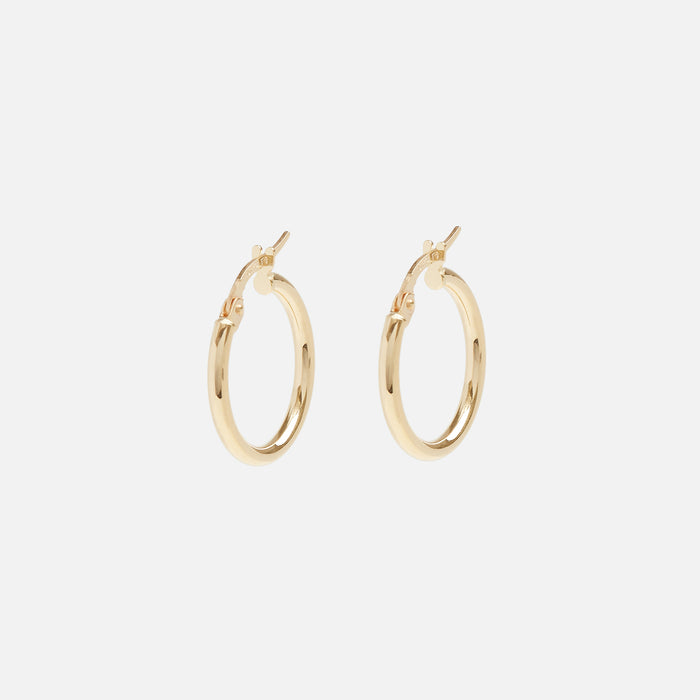 Boucles d’oreilles anneaux 17 mm en or 10 carats