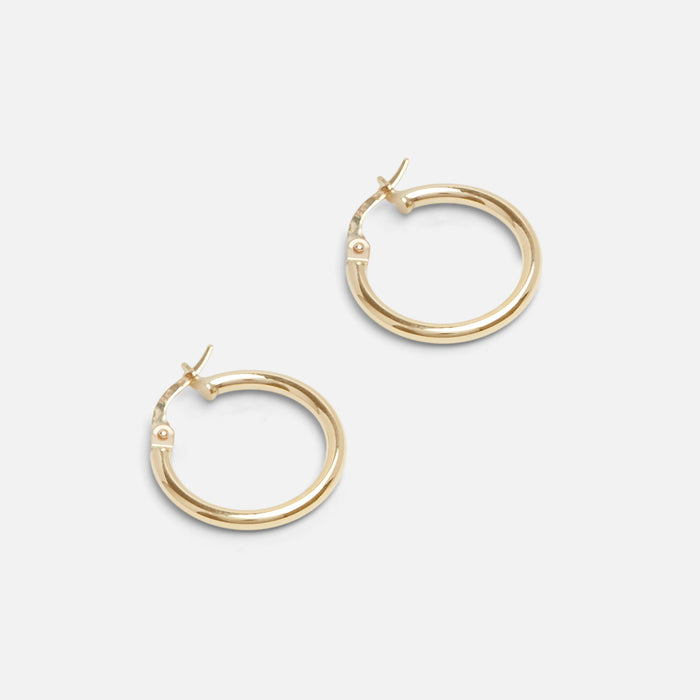 Boucles d’oreilles anneaux 17 mm en or 10 carats