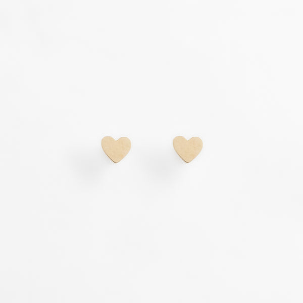 Charger l&#39;image dans la galerie, Boucles d&#39;oreilles fixes coeur en or 10 carats
