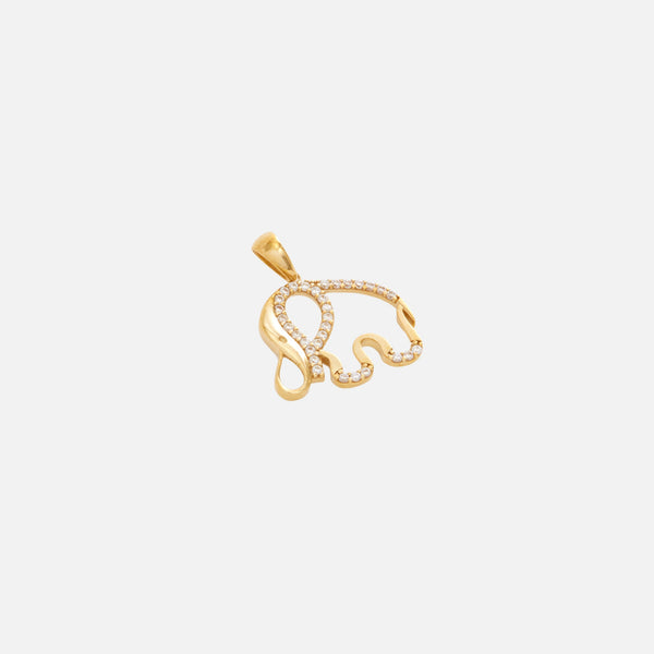 Load image into Gallery viewer, 10k yellow gold elephant charm
