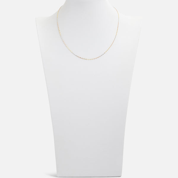 Load image into Gallery viewer, 18’’ yellow gold three tones chain
