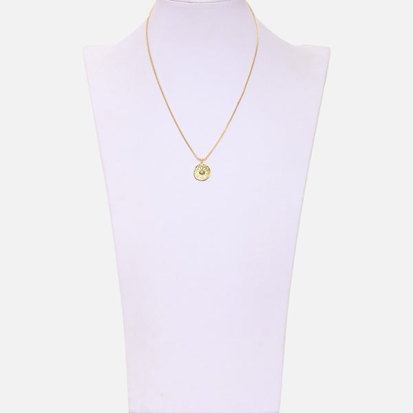 Load image into Gallery viewer, Golden necklace with 12 zodiac signs charm

