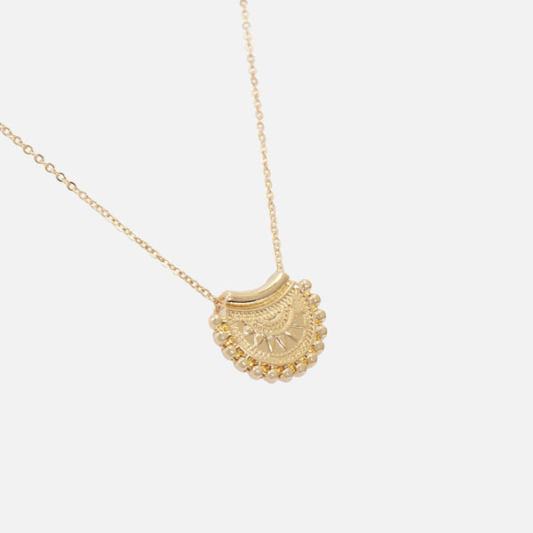 Load image into Gallery viewer, Golden necklace with mandala charm
