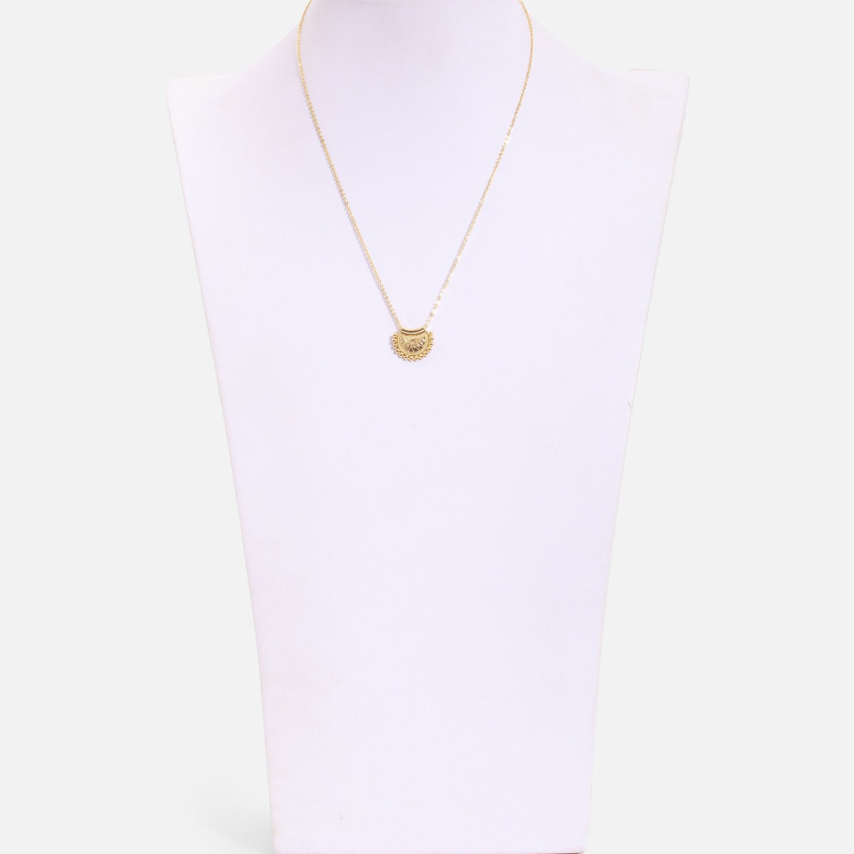 Golden necklace with mandala charm
