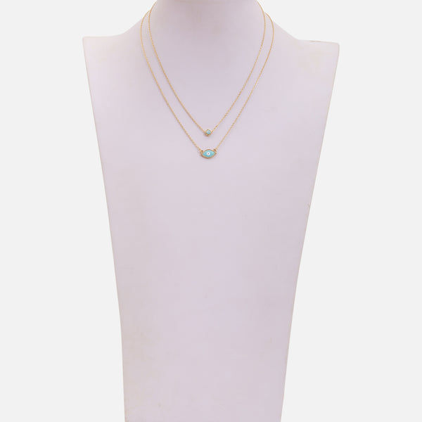 Load image into Gallery viewer, Double chain golden necklace with charms 
