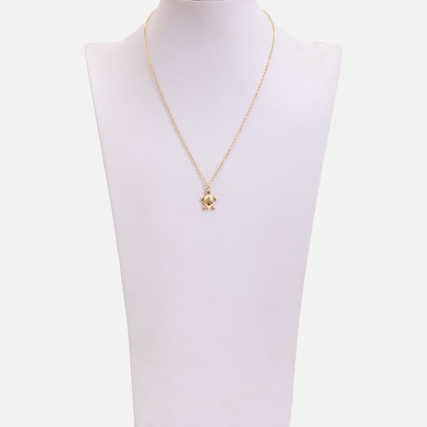 Load image into Gallery viewer, Golden necklace with turtle charm 
