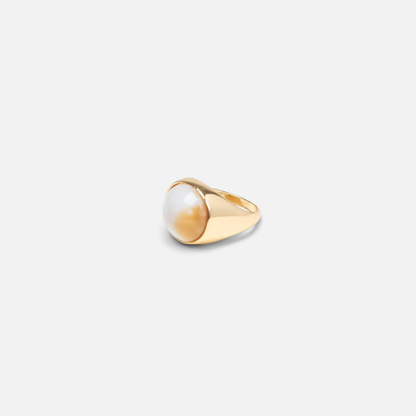 Load image into Gallery viewer, Set of four golden rings with massive stones
