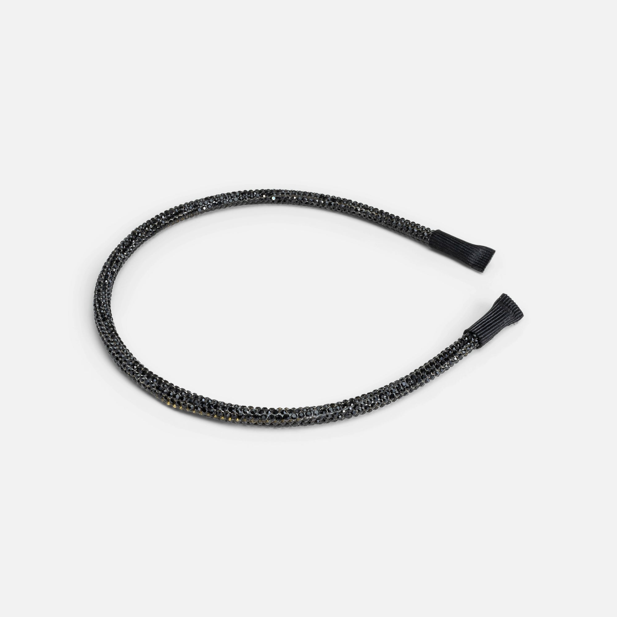 Black bead headband