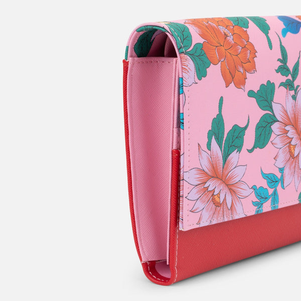 Load image into Gallery viewer, Travel documents holder with vintage flowers   
