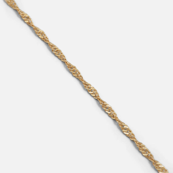 Charger l&#39;image dans la galerie, Ensemble chaîne et bracelet doré avec torsades
