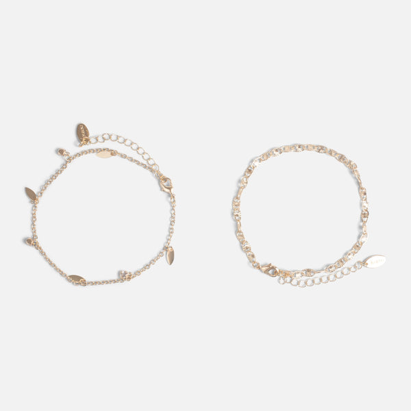 Load image into Gallery viewer, Set of 2 ankle chains with stones
