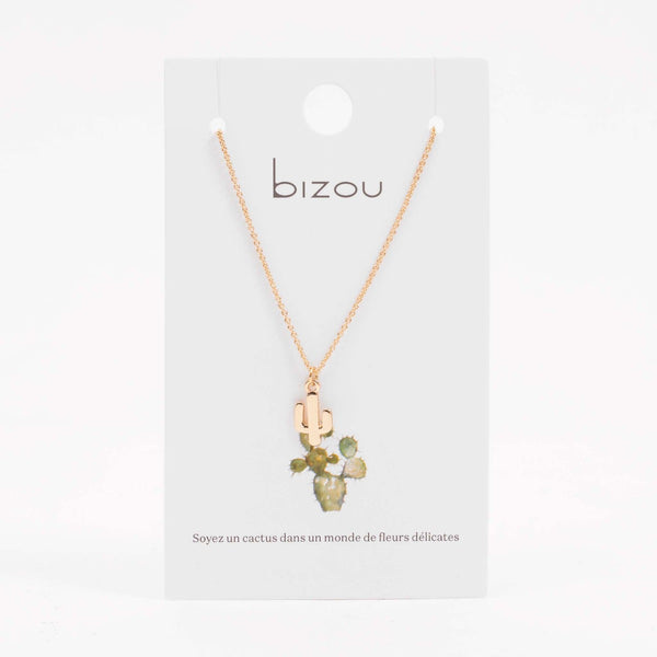 Load image into Gallery viewer, Golden pendant with cactus charm
