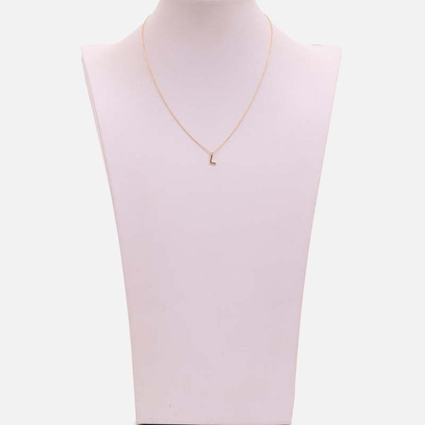 Load image into Gallery viewer, Golden pendant with letter l charm
