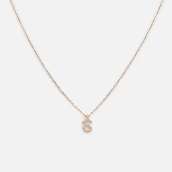 Load image into Gallery viewer, Golden pendant with letter s charm
