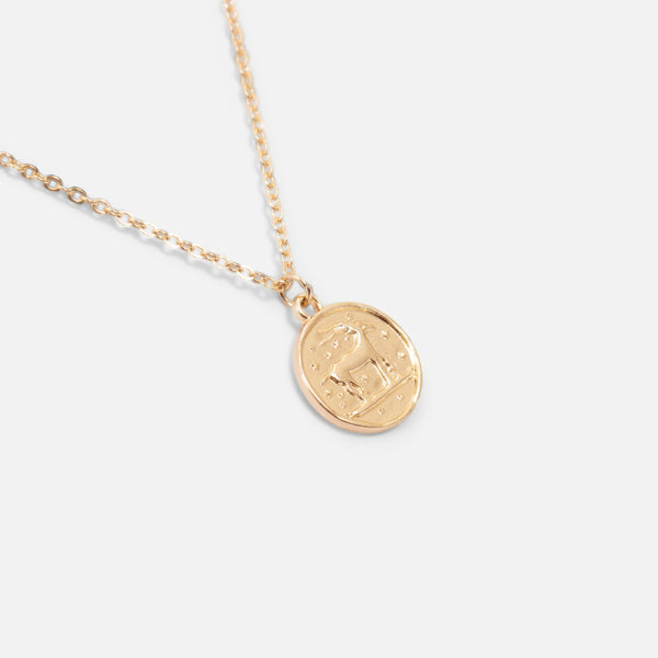 Load image into Gallery viewer, Golden pendant astrological sign &quot; capricorn &quot;
