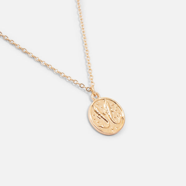 Load image into Gallery viewer, Golden pendant astrological sign &quot; pisces &quot;
