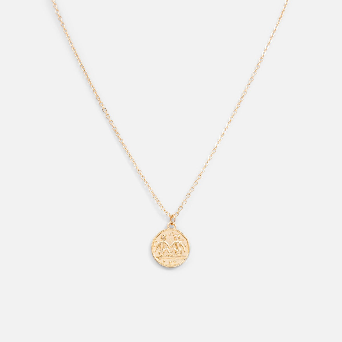 Golden pendant astrological sign "gemini"