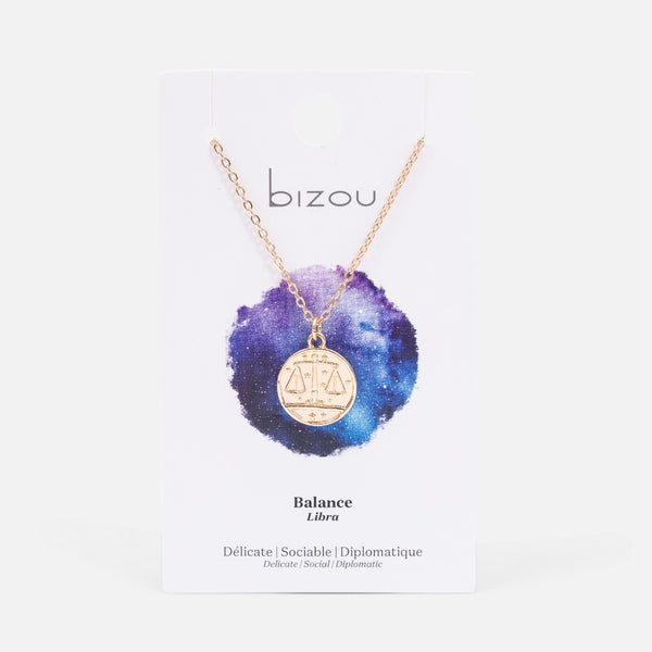 Load image into Gallery viewer, Golden pendant astrological sign &quot;libra&quot;
