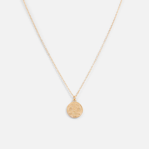 Load image into Gallery viewer, Golden pendant astrological sign &quot;libra&quot;
