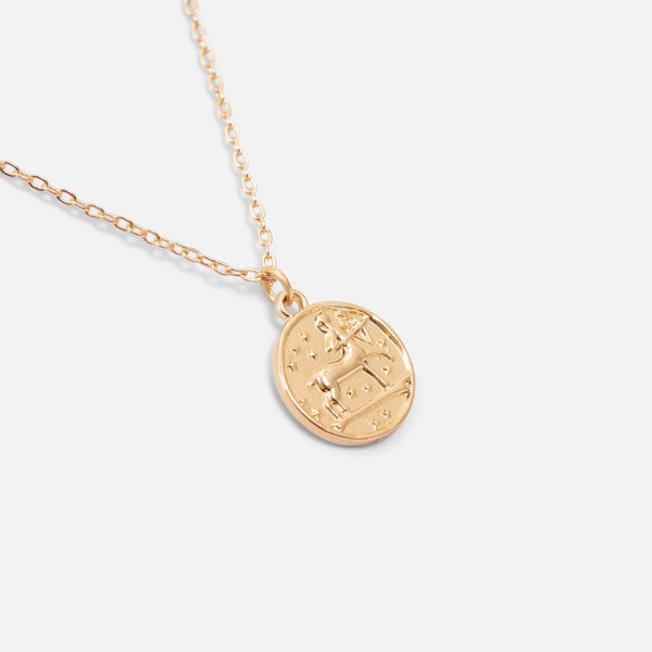 Load image into Gallery viewer, Golden pendant astrological sign &quot;sagittarius&quot;
