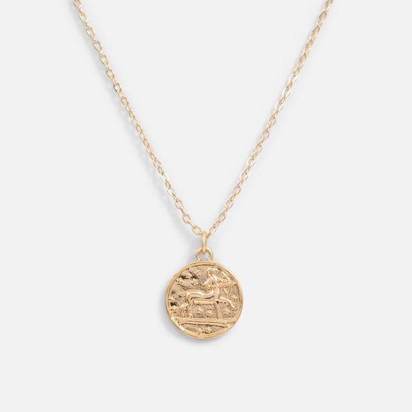 Load image into Gallery viewer, Golden pendant astrological sign &quot;sagittarius&quot;
