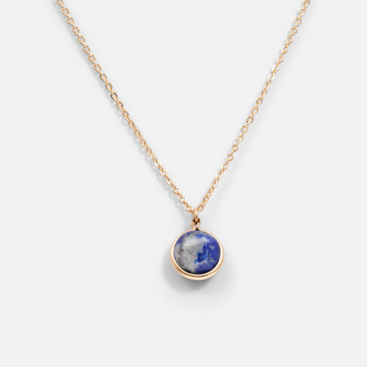 Pendentif doré pierre « lapis-lazuli »