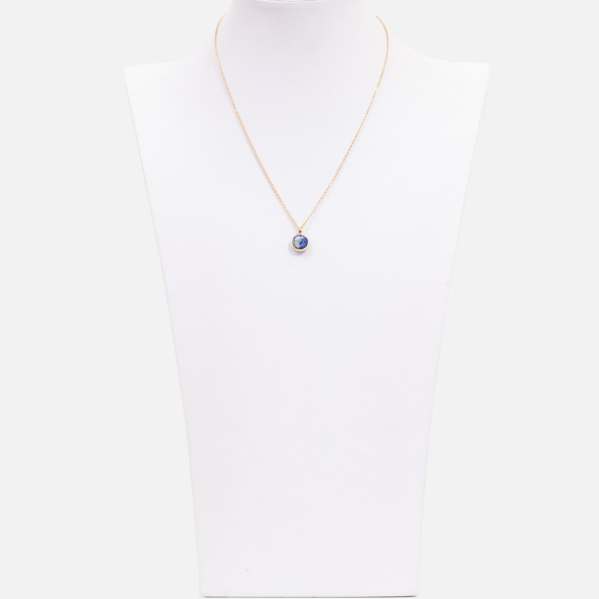 Pendentif doré pierre « lapis-lazuli »