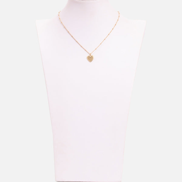 Load image into Gallery viewer, Golden pendant with small heart charm
