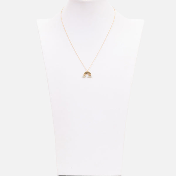 Load image into Gallery viewer, Golden pendant with rainbow
