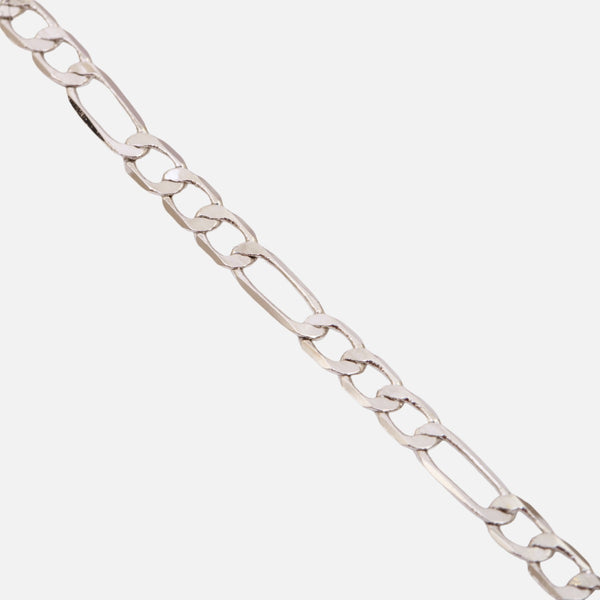 Load image into Gallery viewer, Duo of silver bracelets with figaro mesh and snake chain
