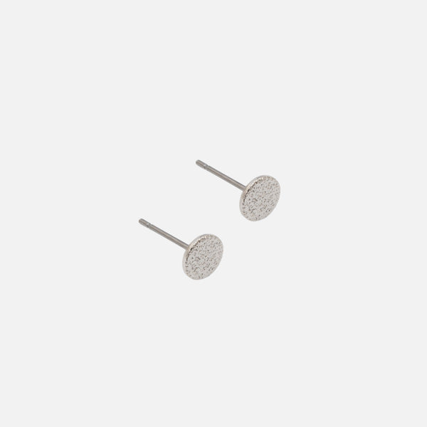 Load image into Gallery viewer, Silver set of sandblast hoops and fixed earrings
