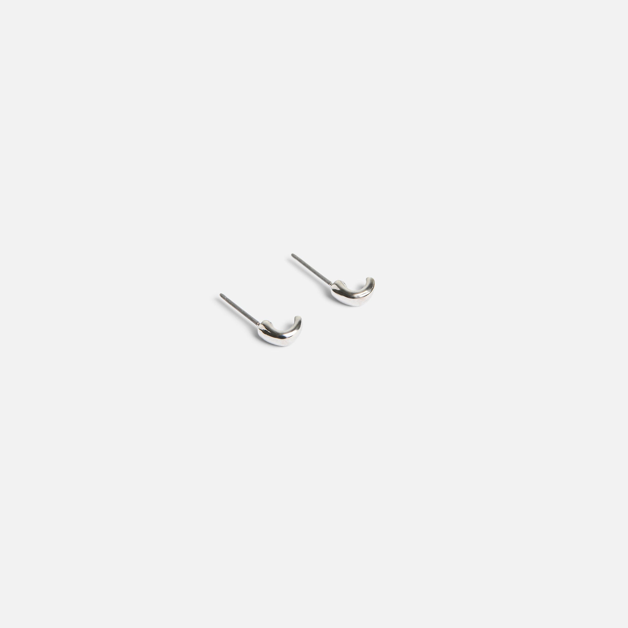 Trio de boucles d'oreilles argentées fixes, anneaux et bréchet