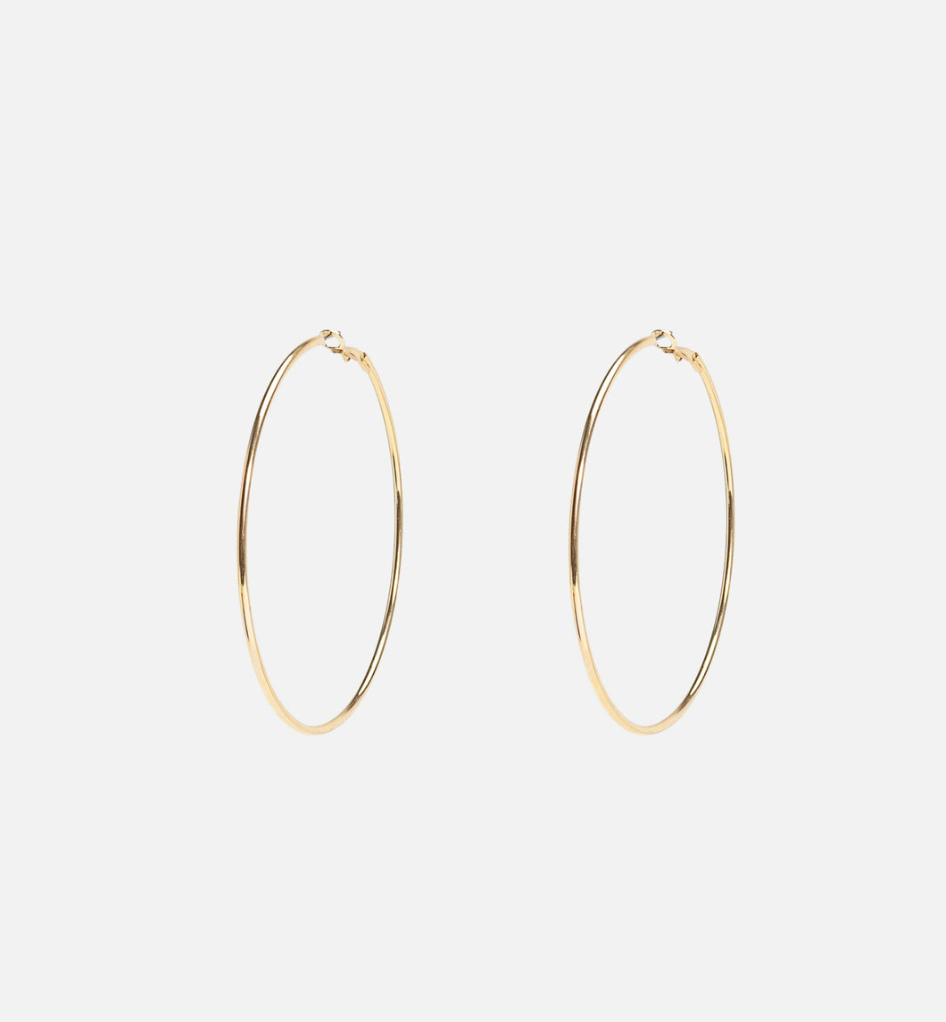 Classic golden hoop earrings 