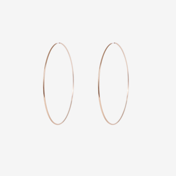 Load image into Gallery viewer, Thin golden hoops earrings
