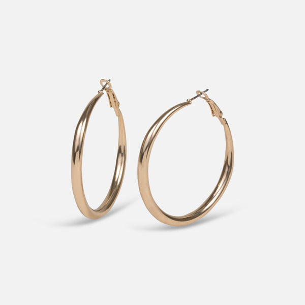 Load image into Gallery viewer, Thick golden hoop earrings
