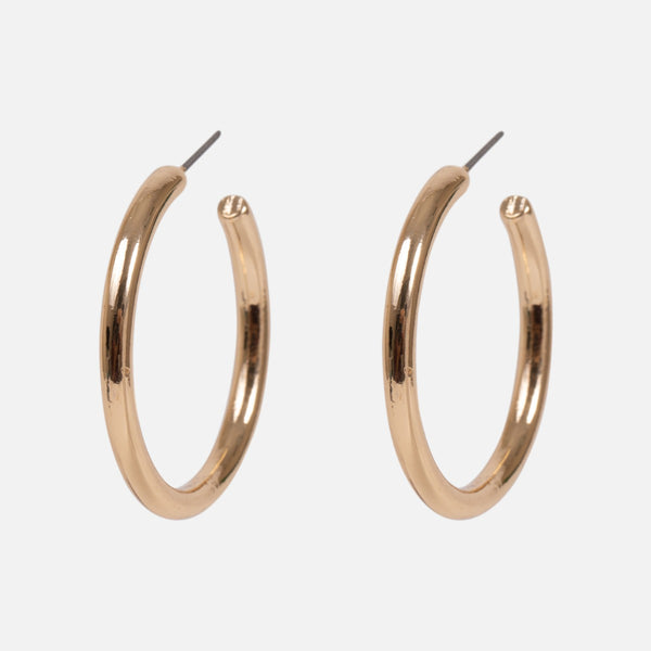 Load image into Gallery viewer, Golden earrings thick hoops   
