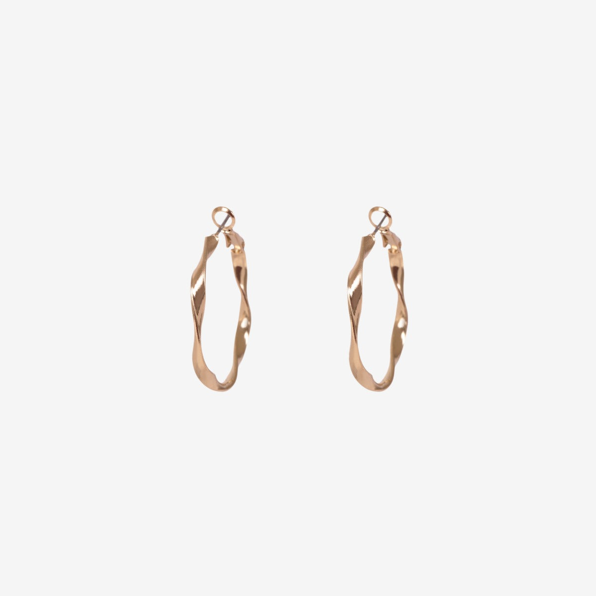 Twisted hoop earrings and sparkling stones
