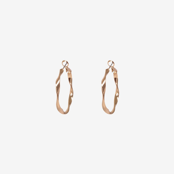 Load image into Gallery viewer, Twisted hoop earrings and sparkling stones
